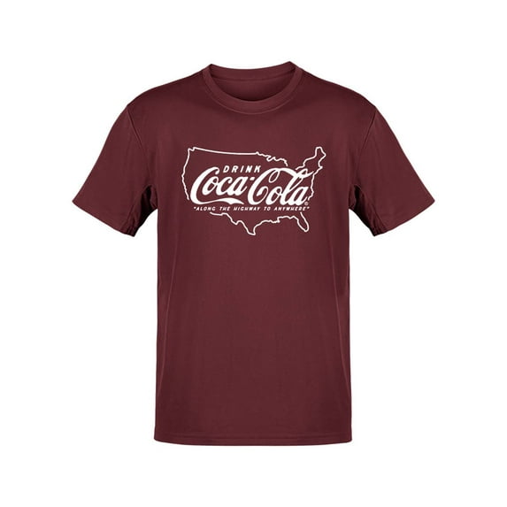Officially Licensed Coca-Cola Classic Vintage Logo Graphic Men's T-shirt