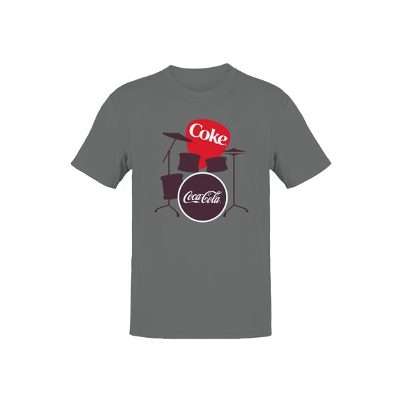 Officially Licensed Coca Cola Coke Drum Set Logo Art Men's T-shirt