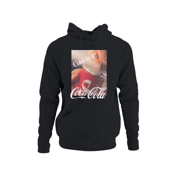 Officially Licensed Coca Cola Coke Is It! Vintage Can Splash Men's Hoodie
