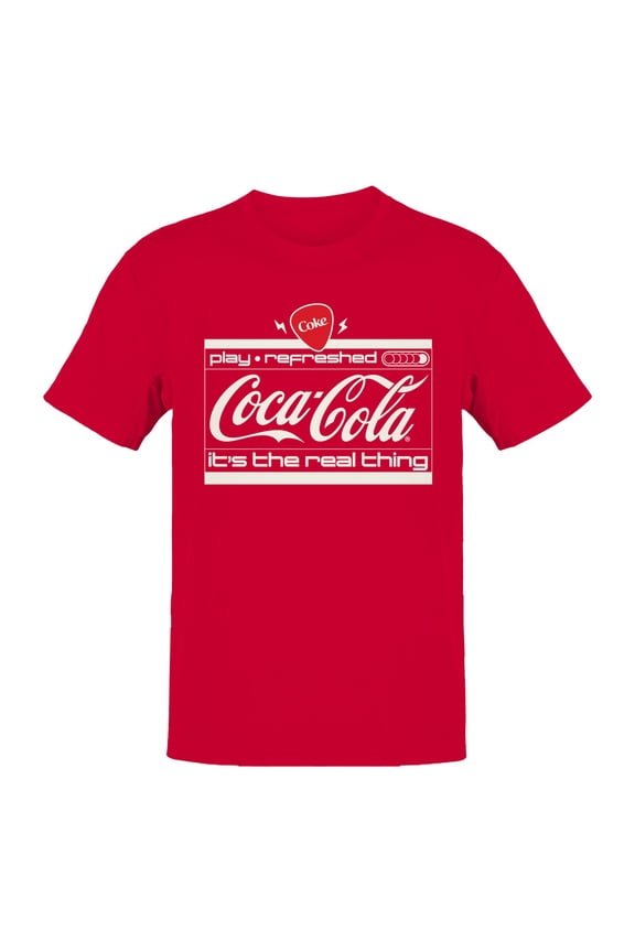 Officially Licensed Coca Cola Coke: Play Refreshed Design Men's T-shirt