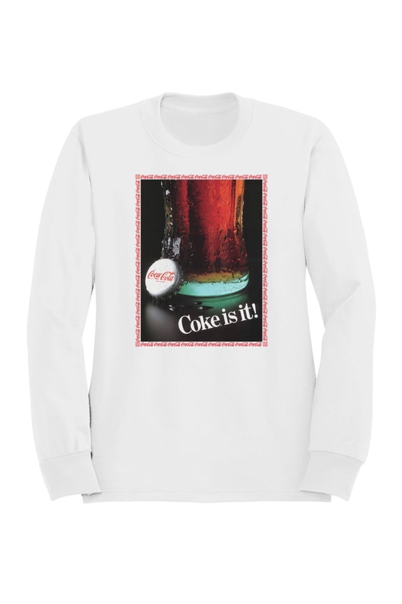 Officially Licensed Coca Cola Coke is It! Retro Graphic Design Men's Sweatshirt