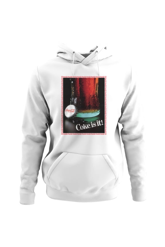 Officially Licensed Coca Cola Coke is It! Retro Graphic Design Women's Hoodie