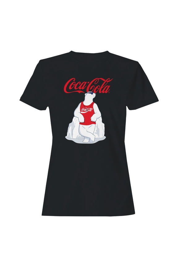 Officially Licensed Coca Cola Cool Polar Bear Design Women's T-shirt