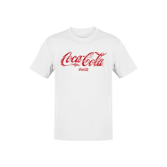 Officially Licensed Coca Cola Distorted Grunge Art Men's T-shirt