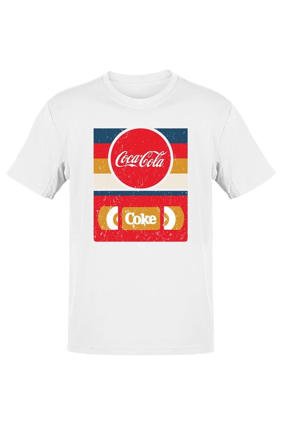 Officially Licensed Coca-Cola Enjoy Coke Classic Logo Retro Graphic Men's T-shirt
