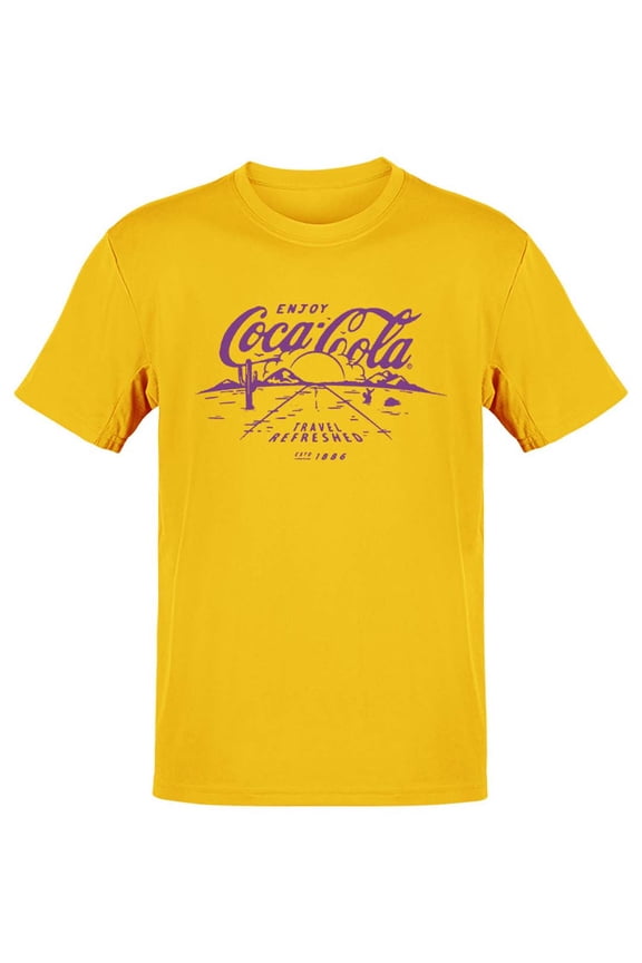 Officially Licensed Coca-Cola Enjoy Coke Retro Ice-Cold Glass Logo Men's T-shirt