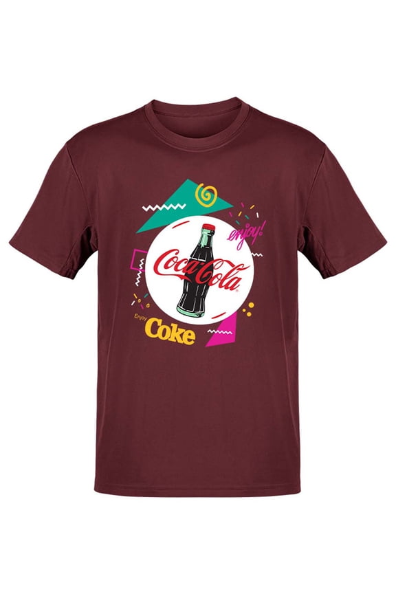 Officially Licensed Coca-Cola Enjoy Coke Retro Ice-Cold Glass Logo Men's T-shirt