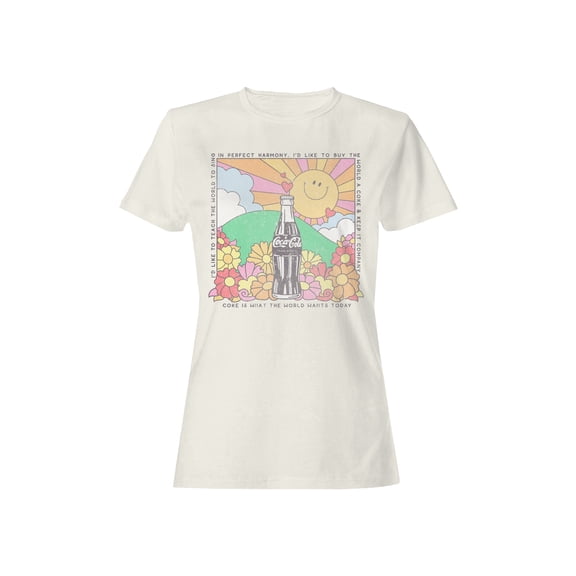 Officially Licensed Coca Cola Harmony Sunshine Design Women's T-shirt