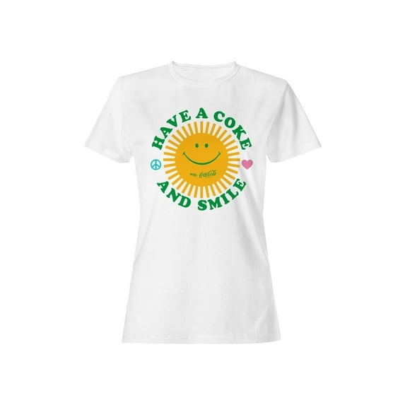 Officially Licensed Coca Cola Have a Coke and Smile Design Women's T-shirt