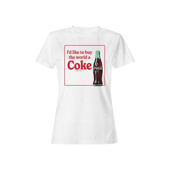 Officially Licensed Coca Cola I'd Like to Buy the World a Coke Women's T-shirt