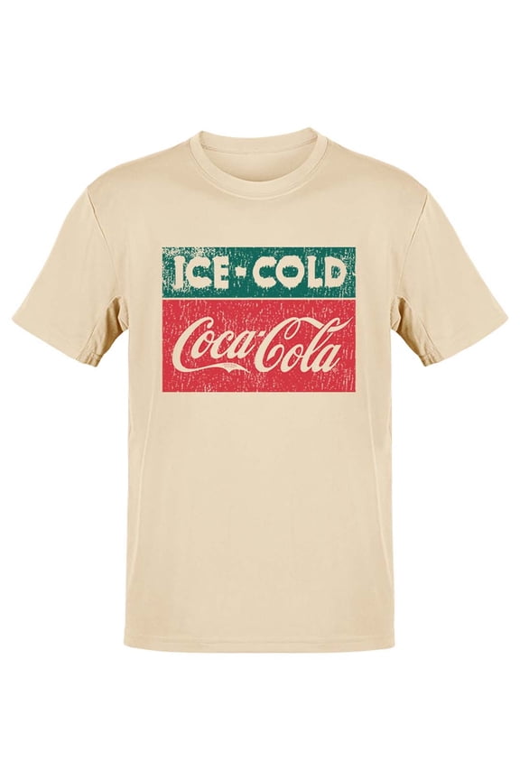 Officially Licensed Coca-Cola Ice-Cold Retro Distressed Logo Women's T-shirt