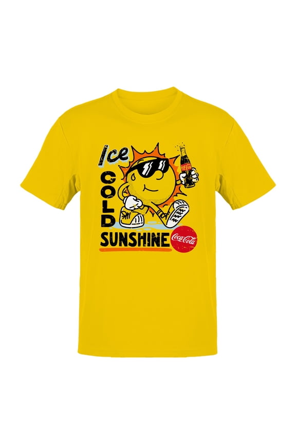 Officially Licensed Coca Cola Ice Cold Sunshine Fun Men's T-shirt