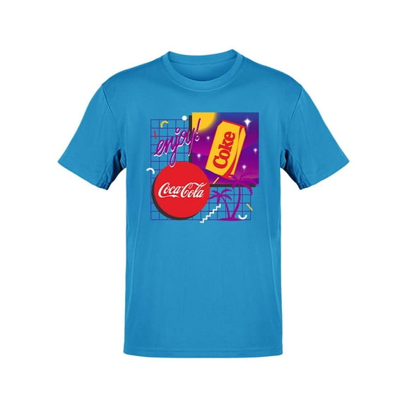 Officially Licensed Coca-Cola Ice Cold Sunshine Poolside Graphic Men's T-shirt