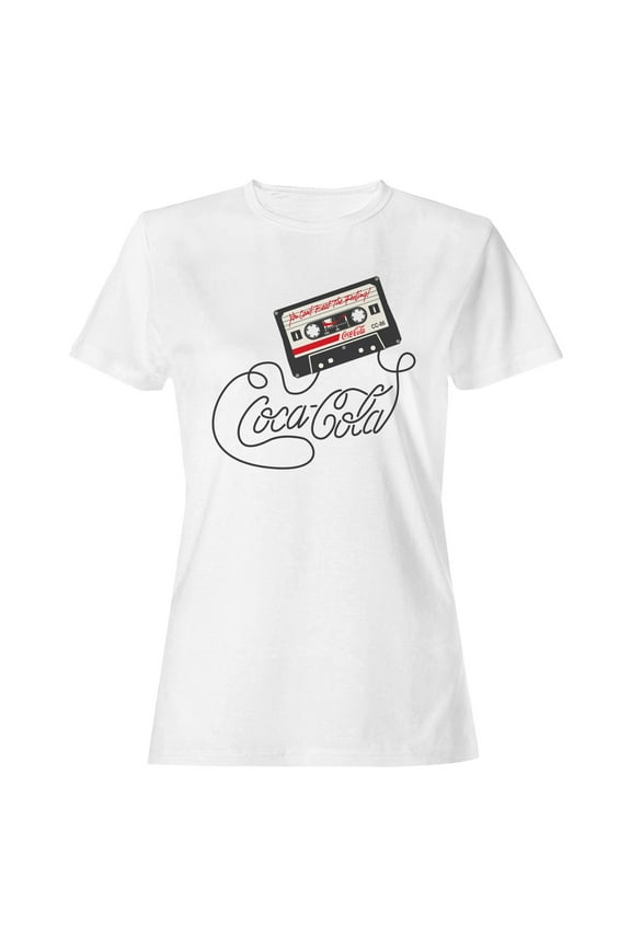 Officially Licensed Coca Cola Iconic Coke Cassette Design Women's T-shirt