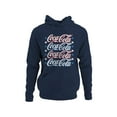 thumbnail image 1 of Officially Licensed Coca Cola Patriotic Stars Design Men's Hoodie, 1 of 3