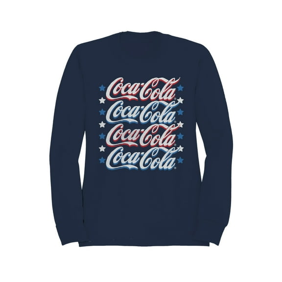 Officially Licensed Coca Cola Patriotic Stars Design Men's Sweatshirt