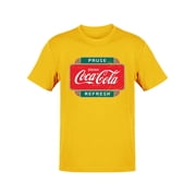 Officially Licensed Coca-Cola Pause Refresh Retro Sign Mens T-shirt