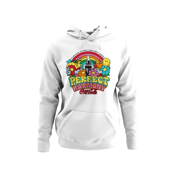 Officially Licensed Coca Cola Perfect Harmony Coca-Cola Rainbow Art Men's Hoodie