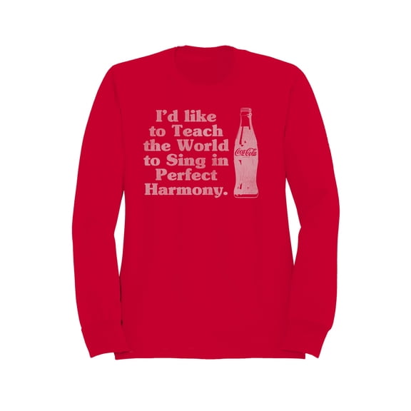 Officially Licensed Coca Cola Perfect Harmony Singing Design Men's Sweatshirt