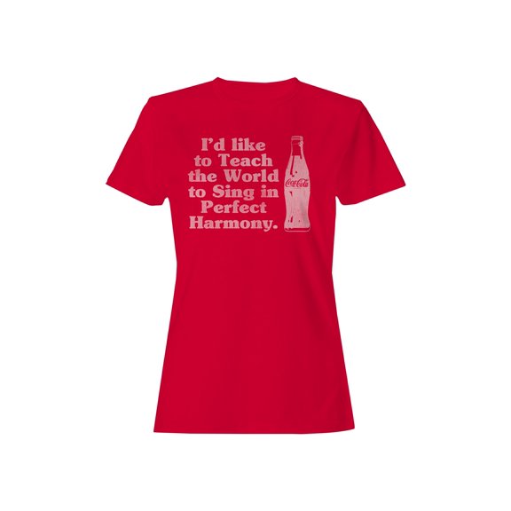 Officially Licensed Coca Cola Perfect Harmony Singing Design Women's T-shirt