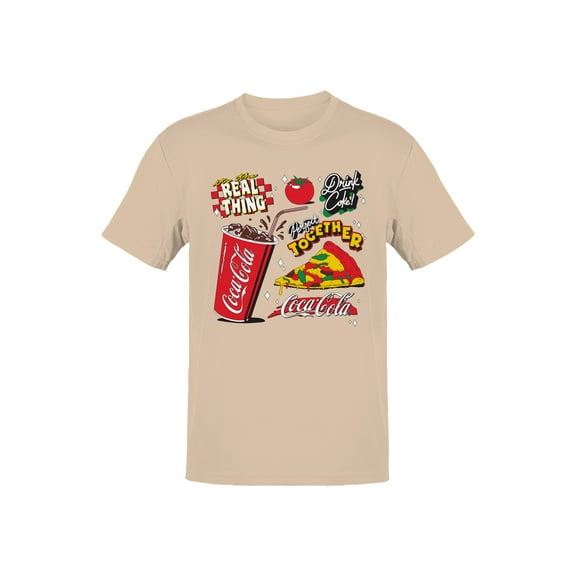 Officially Licensed Coca Cola Perfect Together: Coke & Pizza Men's T-shirt