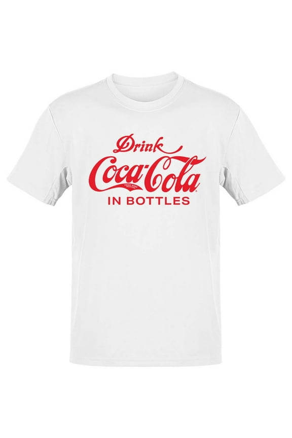 Officially Licensed Coca-Cola Retro Bottle Logo Design Men's T-shirt
