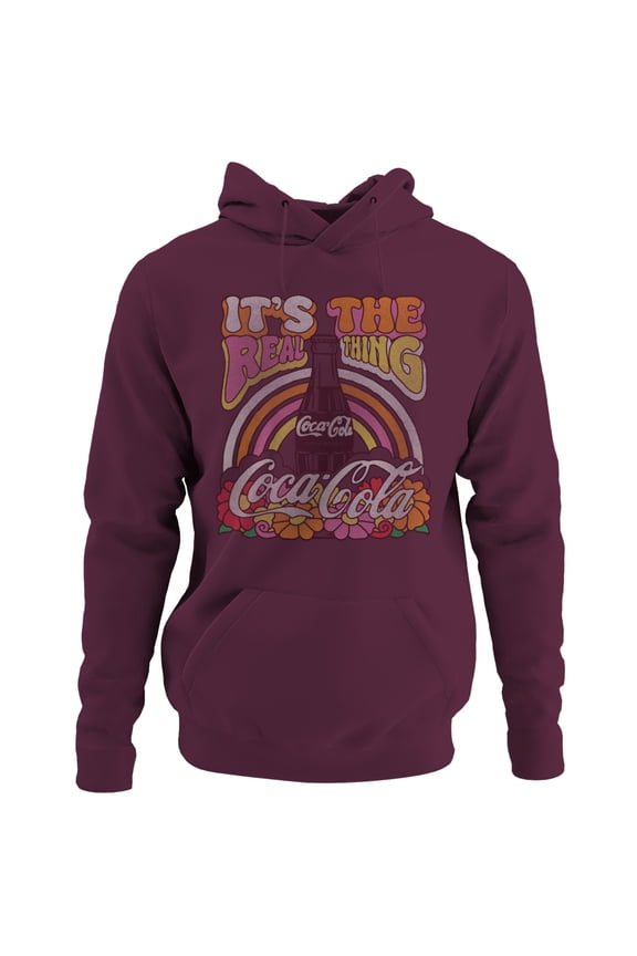 Officially Licensed Coca Cola Retro Cola Real Thing Art Men's Hoodie