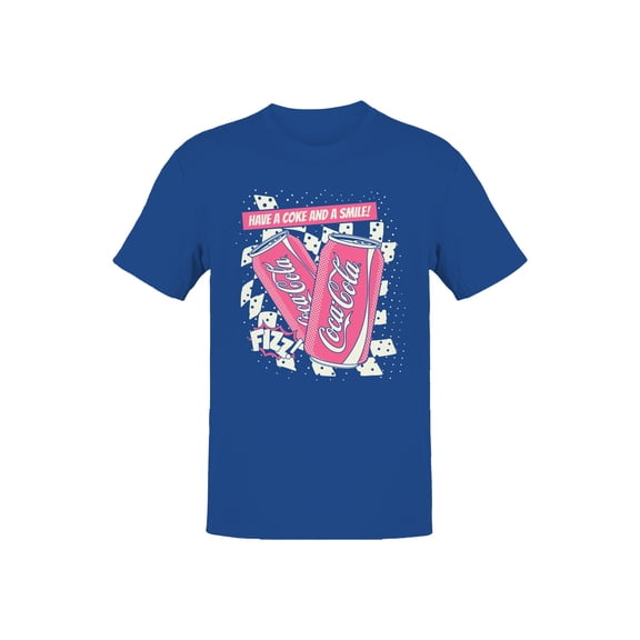 Officially Licensed Coca Cola Retro Pink Soda Pop Art Design Men's T-shirt
