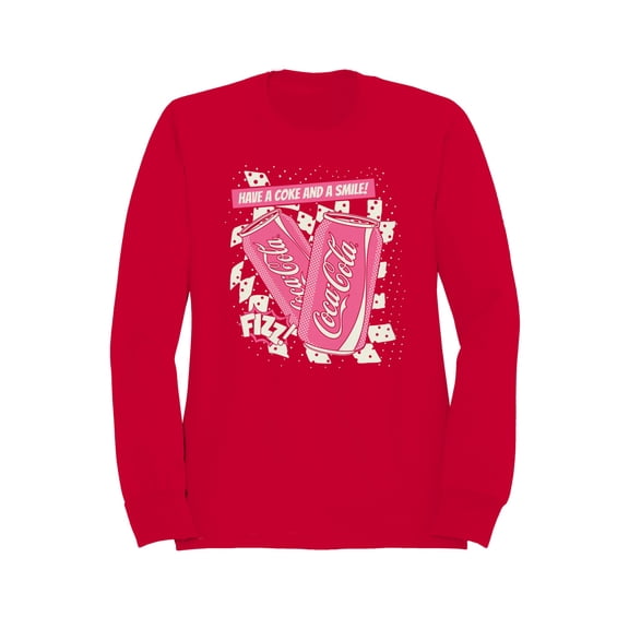 Officially Licensed Coca Cola Retro Pink Soda Pop Art Design Women's Sweatshirt