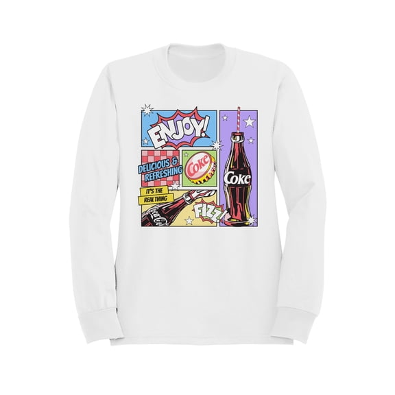 Officially Licensed Coca Cola Retro Pop Art Coke Design Men's Sweatshirt