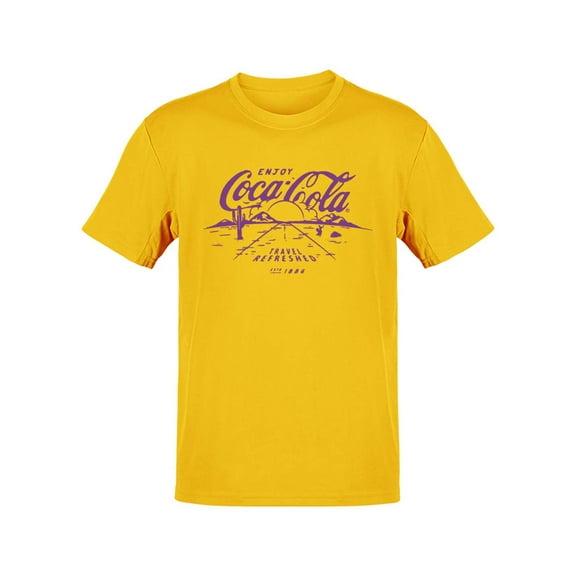 Officially Licensed Coca-Cola Retro Sunset Vibes 80s Tropical Men's T-shirt