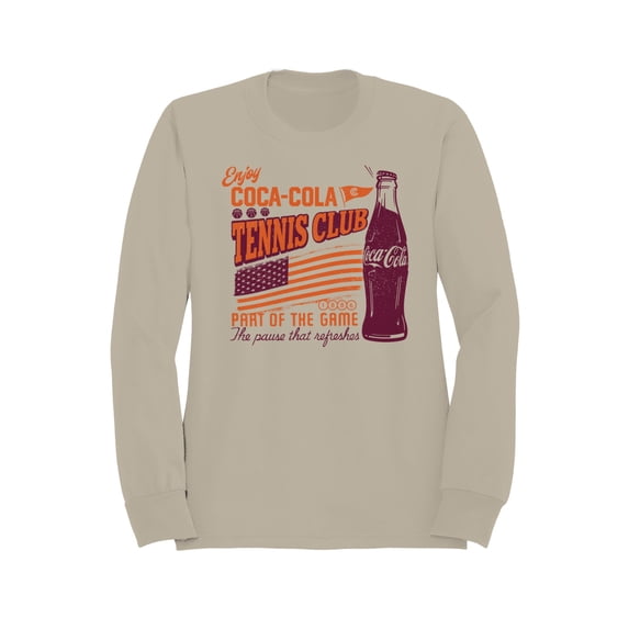 Officially Licensed Coca Cola Tennis Club Vintage Design Men's Sweatshirt