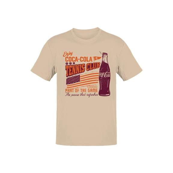 Officially Licensed Coca Cola Tennis Club Vintage Design Men's T-shirt