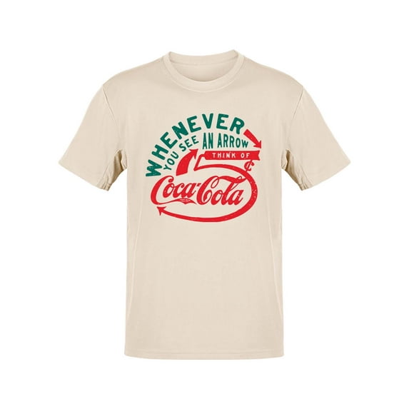 Officially Licensed Coca-Cola Vintage Arrow Logo Design Men's T-shirt
