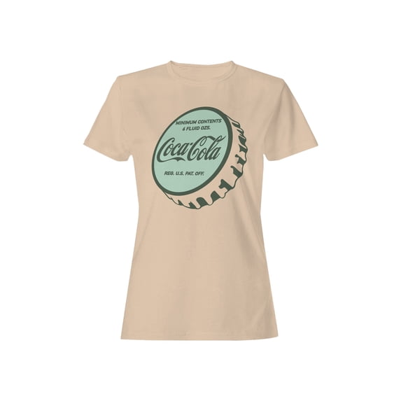 Officially Licensed Coca Cola Vintage Bottle Cap Design Women's T-shirt