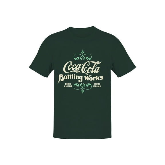 Officially Licensed Coca Cola Vintage Bottling Design Men's T-shirt
