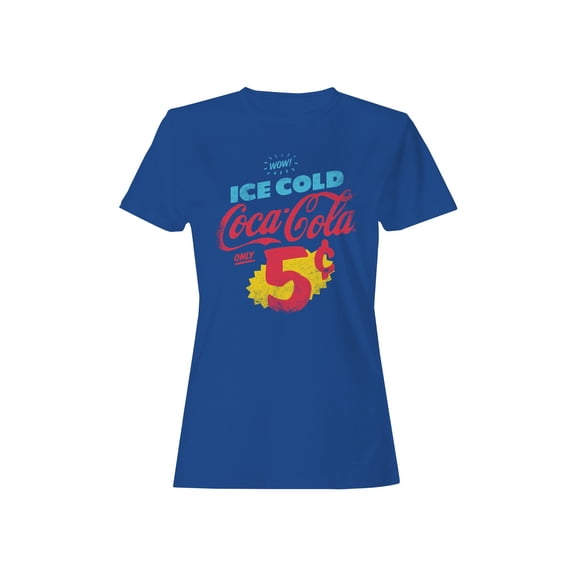 Officially Licensed Coca Cola Vintage Ice Cold Coke 5¢ Women's T-shirt