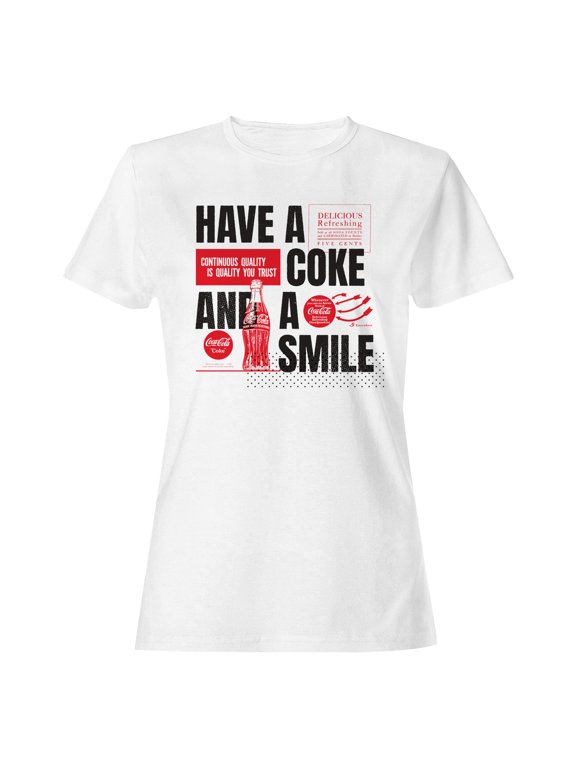 Officially Licensed Coca Cola Vintage Refreshing Design Women's T-shirt