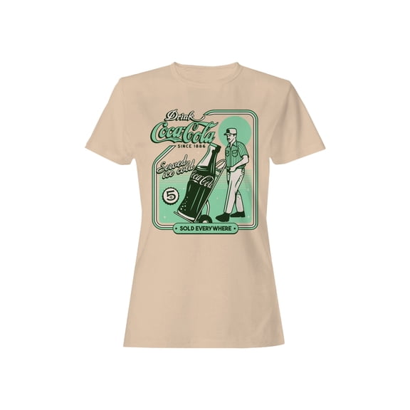 Officially Licensed Coca Cola Vintage Sign Design Women's T-shirt