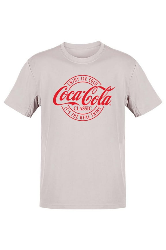 Officially Licensed Coca-Cola Vintage Thirst Quenching Drink Logo Men's T-shirt