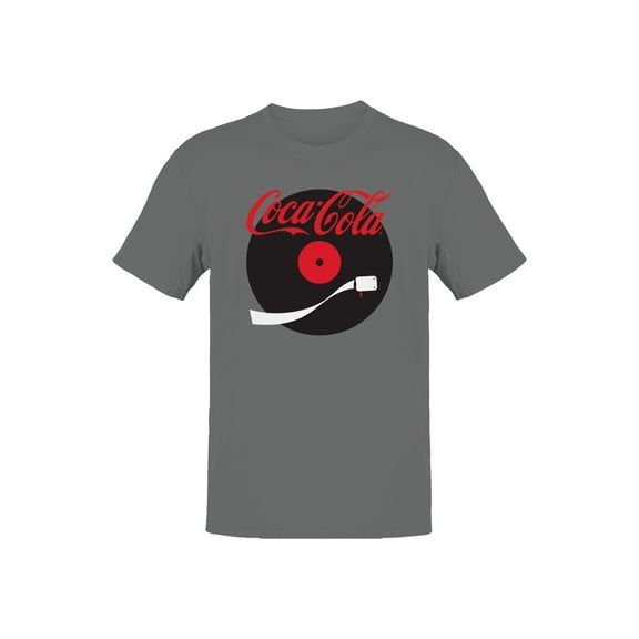 Officially Licensed Coca Cola Vinyl Record Design Men's T-shirt