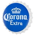 thumbnail image 1 of Officially Licensed Corona Extra Bottle Cap Shaped Metal Beer Wall Decor for Bar, Garage or Man Cave (16"), 1 of 5