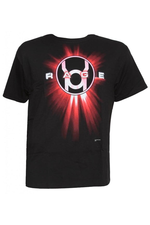 Officially Licensed DC Comics Red RAGE Lantern Symbol T-Shirt, S