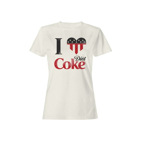 Officially Licensed Diet Coke Patriotic I Love Diet Coke Women's T-shirt