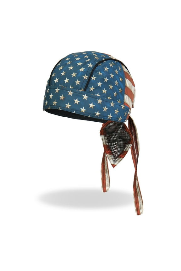 Officially Licensed Distressed American Flag - Unisex Biker Head Wrap, Machine Washable - One Size