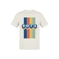 thumbnail image 1 of Officially Licensed Dots Retro Rainbow Design Men's T-shirt, 1 of 3