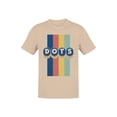 thumbnail image 1 of Officially Licensed Dots Retro Rainbow Design Men's T-shirt, 1 of 3