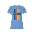 thumbnail image 1 of Officially Licensed Dots Retro Rainbow Design Women's T-shirt, 1 of 3