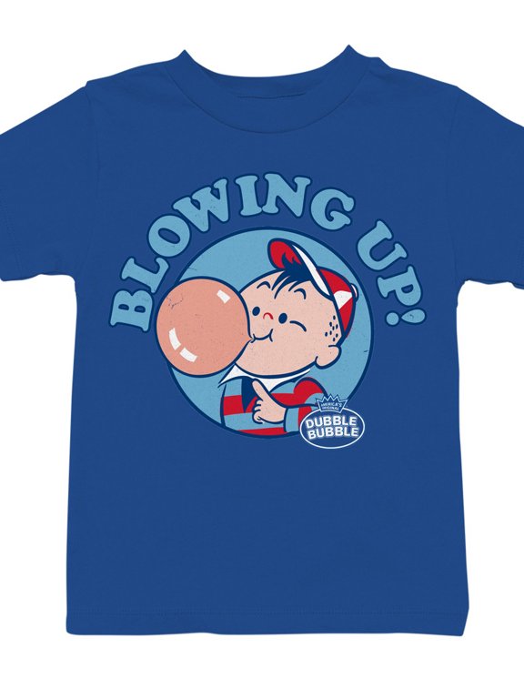 Officially Licensed Dubble Bubble Blowing Up Youth's T-shirt