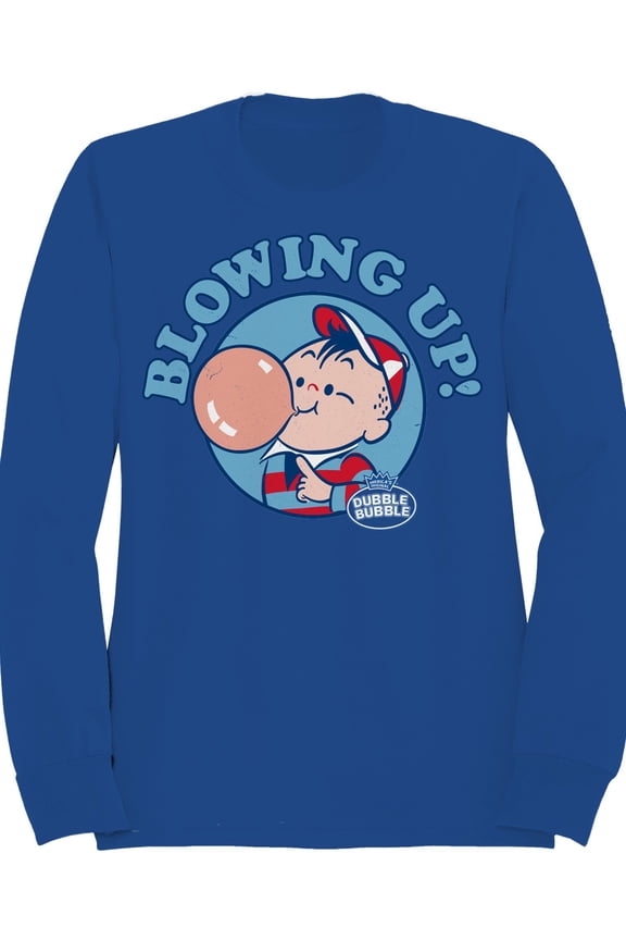 Officially Licensed Dubble Bubble Blowing Up with Men's Sweatshirt